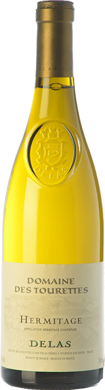 免费送货 | 白酒 Delas Frères Domaine des Tourettes Blanc 岁 A.O.C. Hermitage 罗纳 法国 Roussanne, Marsanne 75 cl