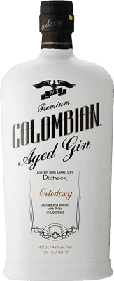 Genièvre Gin Destilerías Colombianas Colombian Ortodoxy Aged by Dictador Rum Cask Finish — Finition en Fût, Premium 70 cl