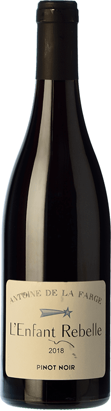 Free Shipping | Red Wine Antoine de la Farge L'Enfant Rebelle Young France Pinot Noir 75 cl