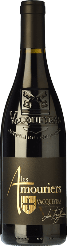 Free Shipping | Red wine Domaine des Amouriers Les Truffières Aged A.O.C. Vacqueyras Rhône France Syrah, Grenache, Monastrell 75 cl