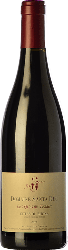 17,95 € | Красное вино Santa Duc Les Quatre Terres Дуб A.O.C. Côtes du Rhône Рона Франция Syrah, Grenache, Monastrell, Carignan, Cinsault, Clairette Blanche 75 cl