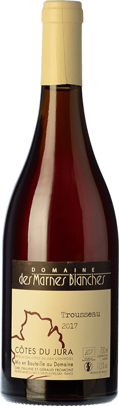 Free Shipping | Red wine Marnes Blanches Trousseau Oak A.O.C. Côtes du Jura Jura France Organic 75 cl