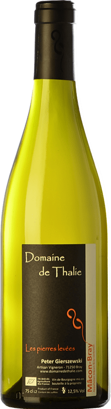 Free Shipping | White wine Domaine de Thalie Mâcon-Bray Les Pierres Levées Blanc Aged A.O.C. Mâcon Burgundy France Chardonnay Organic 75 cl