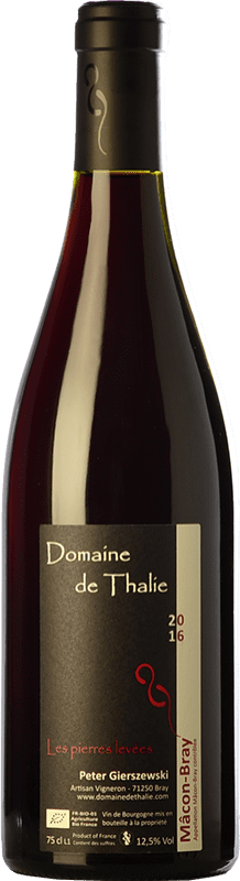 19,95 € | Красное вино Domaine de Thalie Mâcon-Bray Les Pierres Levées Rouge Дуб A.O.C. Mâcon Бургундия Франция Gamay 75 cl