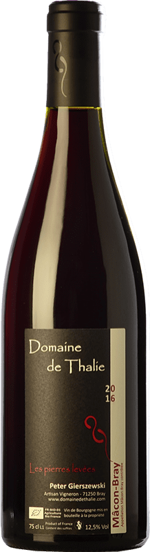 Free Shipping | Red wine Domaine de Thalie Mâcon-Bray Les Pierres Levées Rouge Oak A.O.C. Mâcon Burgundy France Gamay Organic 75 cl