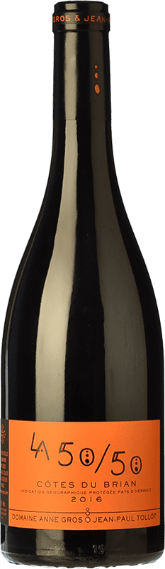 Free Shipping | Red wine Gros-Tollot La 50/50 Young I.G.P. Vin de Pays des Côtes du Brian Languedoc France Syrah, Grenache, Carignan 75 cl