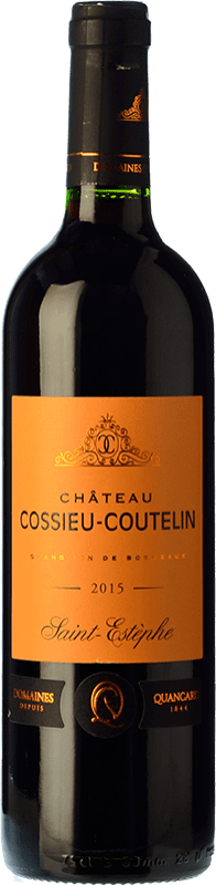 Free Shipping | Red wine Quancard Château Cossieu-Coutelin Aged A.O.C. Saint-Estèphe Bordeaux France Merlot, Cabernet Sauvignon 75 cl