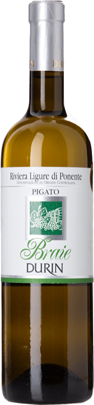 Envoi gratuit | Vin blanc Durin Braie D.O.C. Riviera Ligure di Ponente Ligurie Italie Pigato 75 cl