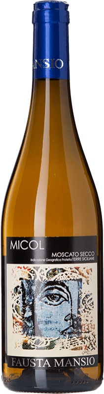 Бесплатная доставка | Белое вино Fausta Mansio Secco Micòl I.G.T. Terre Siciliane Сицилия Италия Muscat White 75 cl