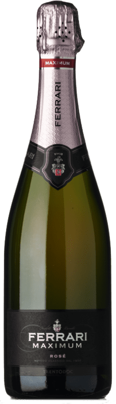 Free Shipping | Rosé sparkling Ferrari Rosé Maximum Brut D.O.C. Trento Trentino-Alto Adige Italy Pinot Black, Chardonnay 75 cl