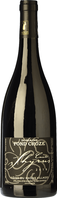 Free Shipping | Red wine Fond Croze Cuvée Shyrus Aged A.O.C. Côtes du Rhône Rhône France Syrah, Viognier Organic 75 cl
