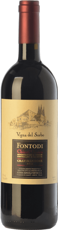 59,95 € | Red wine Fontodi Gran Selezione Vigna del Sorbo D.O.C.G. Chianti Classico Tuscany Italy Cabernet Sauvignon, Sangiovese Bottle 75 cl