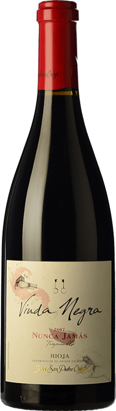 15,95 € Free Shipping | Red wine San Pedro Ortega Viuda Negra Nunca Jamás Roble D.O.Ca. Rioja The Rioja Spain Tempranillo Bottle 75 cl