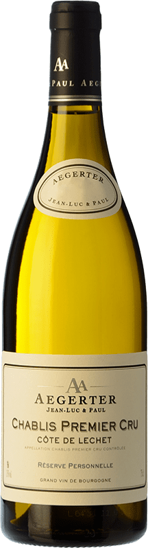 Free Shipping | White wine Jean-Luc & Paul Aegerter Côte de Léchet Aged A.O.C. Chablis Premier Cru Burgundy France Chardonnay 75 cl