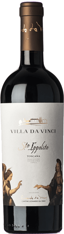 Envio grátis | Vinho tinto Leonardo da Vinci Sto. Ippolito I.G.T. Toscana Tuscany Itália Merlot, Syrah, Sangiovese 75 cl