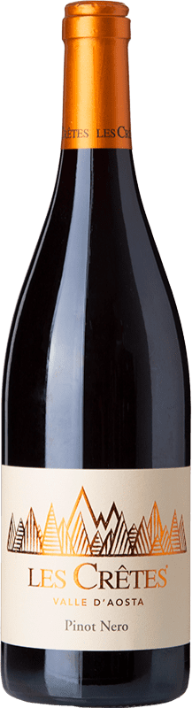 Бесплатная доставка | Красное вино Les Cretes D.O.C. Valle d'Aosta Валле д'Аоста Италия Pinot Black 75 cl