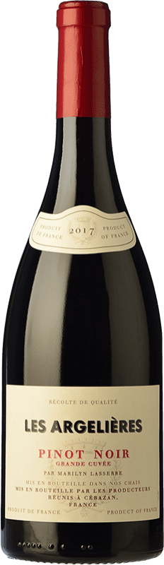 Free Shipping | Red wine LGI Les Argelieres Young Languedoc-Roussillon France Pinot Black 75 cl