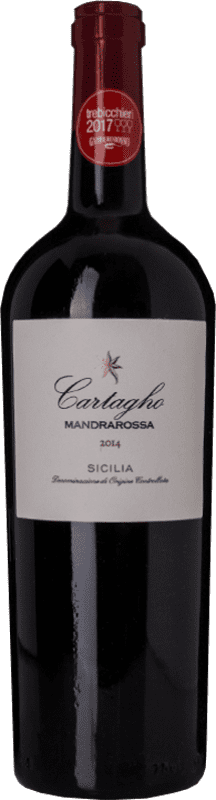 Бесплатная доставка | Красное вино Mandrarossa Cartagho D.O.C. Sicilia Сицилия Италия Nero d'Avola 75 cl