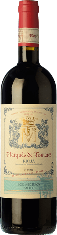 Бесплатная доставка | Красное вино Marqués de Tomares Резерв D.O.Ca. Rioja Ла-Риоха Испания Tempranillo, Graciano, Mazuelo, Viura 75 cl