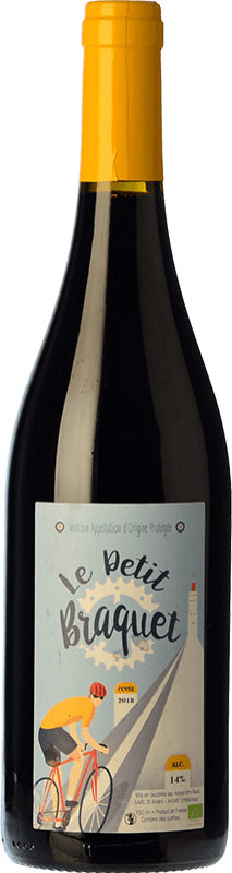 Free Shipping | Red wine Oncle Ernest Le Petit Braquet Young A.O.C. Côtes du Ventoux Rhône France Syrah, Grenache Organic 75 cl