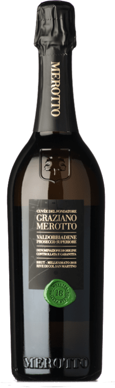 Envio grátis | Espumante branco Merotto Graziano Brut D.O.C.G. Prosecco di Conegliano-Valdobbiadene Vêneto Itália Glera 75 cl