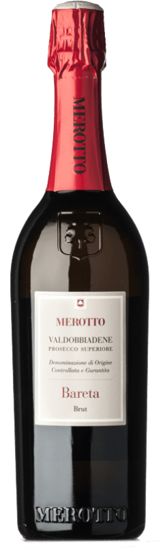 Envoi gratuit | Blanc mousseux Merotto Bareta Brut D.O.C.G. Prosecco di Conegliano-Valdobbiadene Vénétie Italie Glera 75 cl