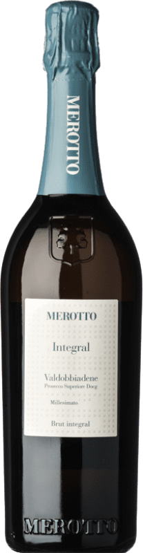 Бесплатная доставка | Белое игристое Merotto Integral брют D.O.C.G. Prosecco di Conegliano-Valdobbiadene Венето Италия Glera 75 cl