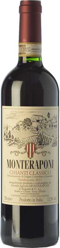 33,95 € | Красное вино Monteraponi D.O.C.G. Chianti Classico Тоскана Италия Sangiovese, Canaiolo 75 cl