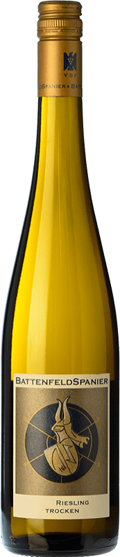 Бесплатная доставка | Белое вино Battenfeld Spanier Eisquell сухой Q.b.A. Rheinhessen Rheinhessen Германия Riesling Органический 75 cl