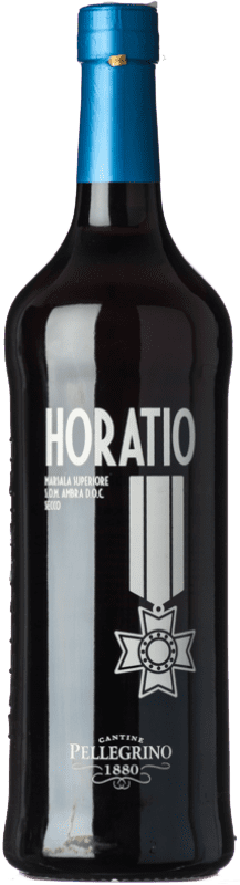 Envio grátis | Vinho fortificado Cantine Pellegrino Ambra Secco Horatio D.O.C. Marsala Sicília Itália Insolia, Catarratto, Grillo 75 cl