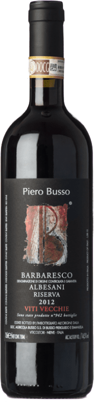 149,95 € | Vino Tinto Piero Busso Albesani VV Vigne Vecchie — Viñas Viejas D.O.C.G. Barbaresco Piemonte Italia Nebbiolo 75 cl