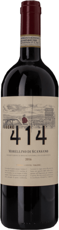 Free Shipping | Red wine 414 D.O.C.G. Morellino di Scansano Tuscany Italy Syrah, Grenache Tintorera, Sangiovese, Colorino, Ciliegiolo 75 cl