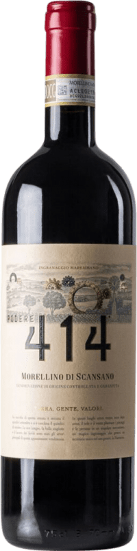 Бесплатная доставка | Красное вино 414 D.O.C.G. Morellino di Scansano Тоскана Италия Syrah, Grenache Tintorera, Sangiovese, Colorino, Ciliegiolo 75 cl