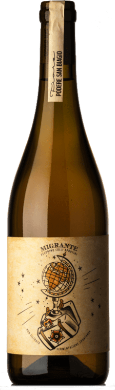 Бесплатная доставка | Белое вино San Biagio Migrante I.G.T. Colli Aprutini Абруцци Италия Pecorino 75 cl