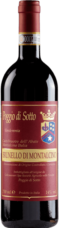 Бесплатная доставка | Красное вино Poggio di Sotto Резерв D.O.C.G. Brunello di Montalcino Тоскана Италия Sangiovese 75 cl