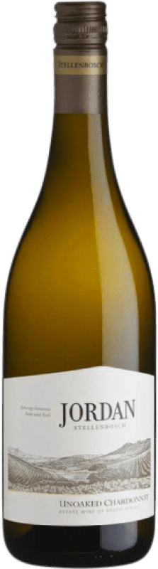 Free Shipping | White wine Jordan Unoaked I.G. Stellenbosch Coastal Region South Africa Chardonnay 75 cl