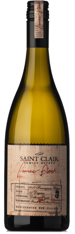 Бесплатная доставка | Белое вино Saint Clair Block 3 I.G. Marlborough Марлборо Новая Зеландия Sauvignon White 75 cl