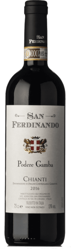 Бесплатная доставка | Красное вино San Ferdinando Podere Gamba D.O.C.G. Chianti Тоскана Италия Sangiovese — Санджовезе, Pugnitello — Пунителло 75 cl