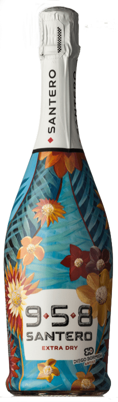 8,95 € 免费送货 | 白起泡酒 Santero 958 Extradry Calavera Bormida Flowers Nº 2 额外的干燥 D.O.C. Piedmont