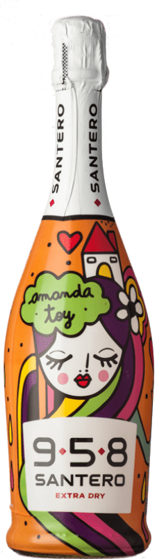 9,95 € 免费送货 | 白起泡酒 Santero 958 Extradry Amanda Toy Rainbow 额外的干燥 D.O.C. Piedmont