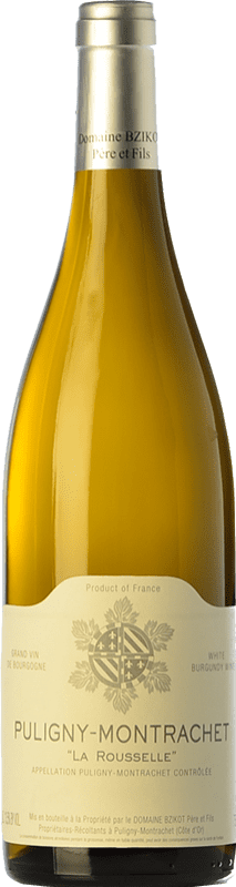 Free Shipping | White wine Sylvain Bzikot La Rousselle Aged A.O.C. Puligny-Montrachet Burgundy France Chardonnay 75 cl