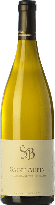 Free Shipping | White wine Sylvain Bzikot Saint-Aubin Aged A.O.C. Côte de Beaune Burgundy France Chardonnay 75 cl