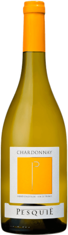 Бесплатная доставка | Белое вино Château Pesquié Blanc Рона Франция Chardonnay Органический 75 cl
