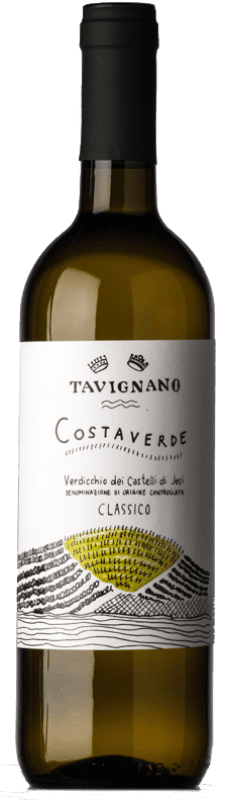 8,95 € Envio grátis | Vinho branco Tavignano Costa Verde D.O.C. Verdicchio dei Castelli di Jesi