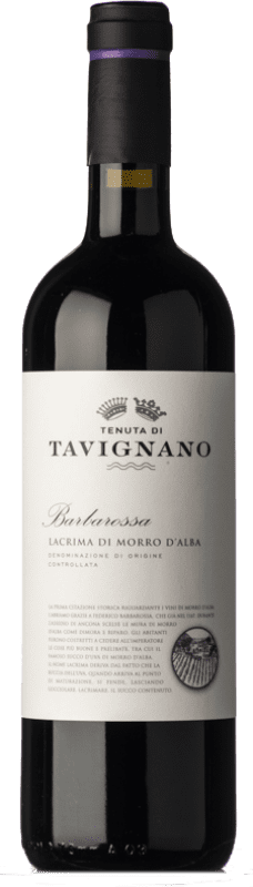 12,95 € Free Shipping | Red wine Tavignano Barbarossa D.O.C. Lacrima di Morro d'Alba Marche Italy Lacrima Bottle 75 cl