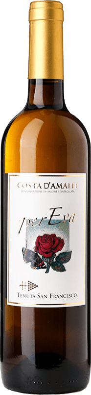 Бесплатная доставка | Белое вино San Francesco Tramonti Bianco per Eva D.O.C. Costa d'Amalfi Кампанья Италия Falanghina 75 cl