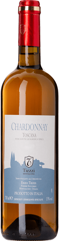 Бесплатная доставка | Белое вино Tiezzi I.G.T. Toscana Тоскана Италия Chardonnay — Шардоне 75 cl