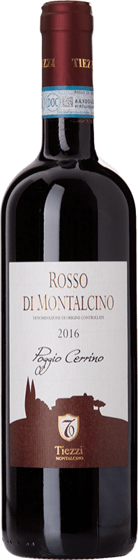 Spedizione Gratuita | Vino rosso Tiezzi Poggio Cerrino D.O.C. Rosso di Montalcino Toscana Italia Sangiovese 75 cl