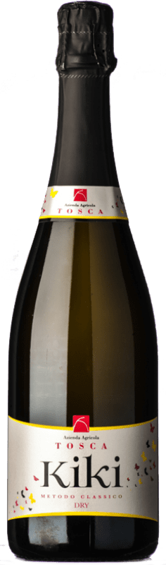 Envío gratis | Espumoso blanco Tosca Metodo Classico Dry Kiki Semi-Seco Semi-Dulce D.O.C. Colleoni - Terre del Colleoni Lombardia Italia Chardonnay 75 cl