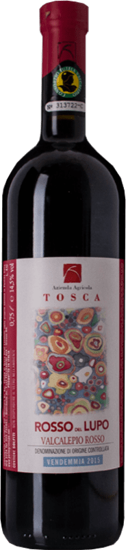 Бесплатная доставка | Красное вино Tosca Rosso del Lupo D.O.C. Valcalepio Ломбардии Италия Merlot, Cabernet Sauvignon 75 cl